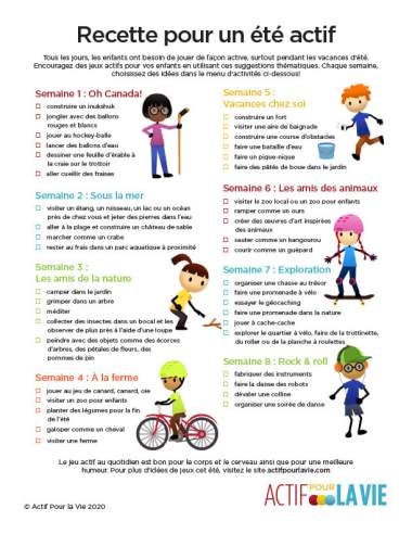 Featured Activity: ApV-Recette-pour-un-ete-actif