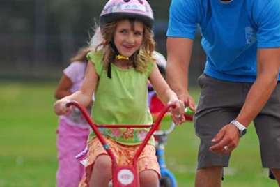 Kids learn to ride bikes at Pedalheads