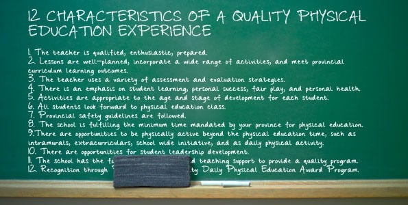 12 characteristics of a quality physical education experience