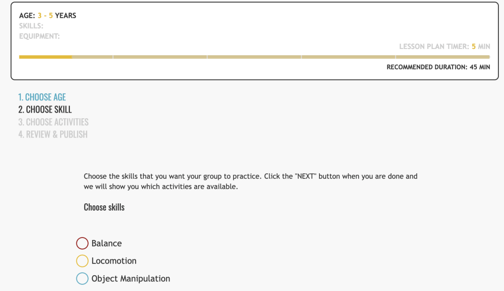 Choose skill