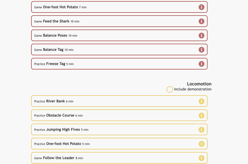 List of skills