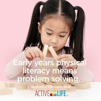 Early years physical literacy means problem solving.