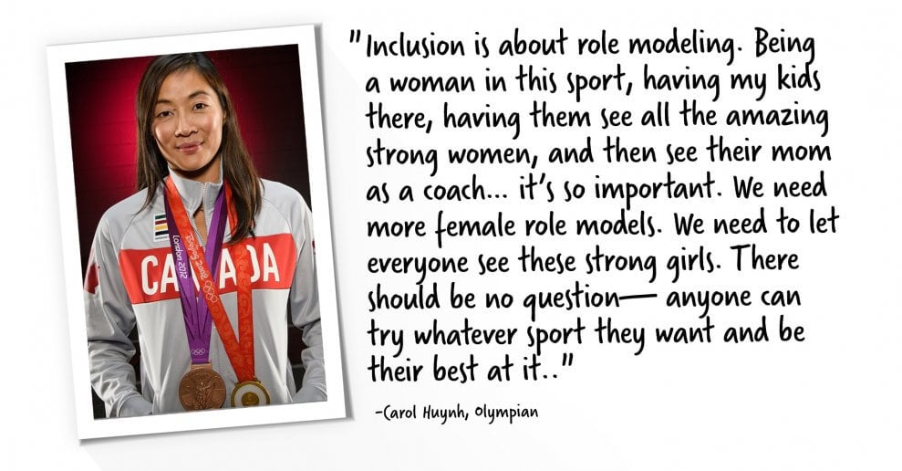 Carol Huynh Olympian quote about inclusion