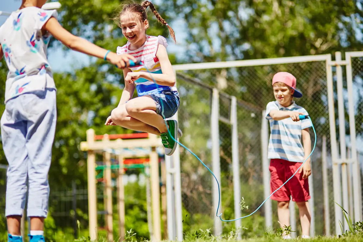 Chinois Corde À Sauter Enfants Sautent Bande Élastique Jeux A