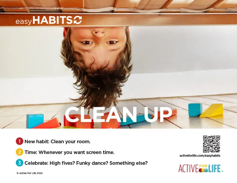 Easy Habits clean up poster