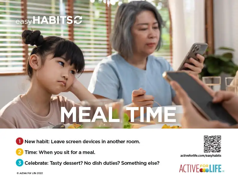 Easy Habits meal time poster
