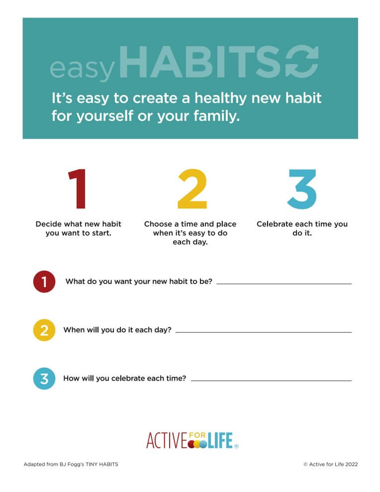 Easy Habits worksheet