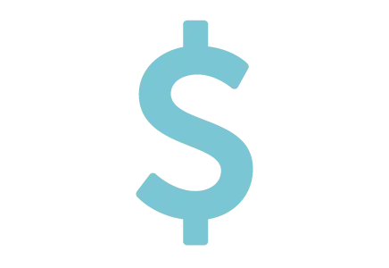 blue dollar sign icon