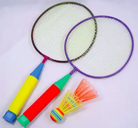 Colourful badminton set