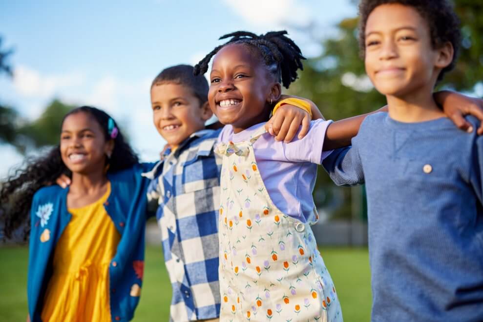 image of children playing outside