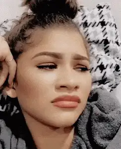 GIF of actress Zendaya rolling her eyes.