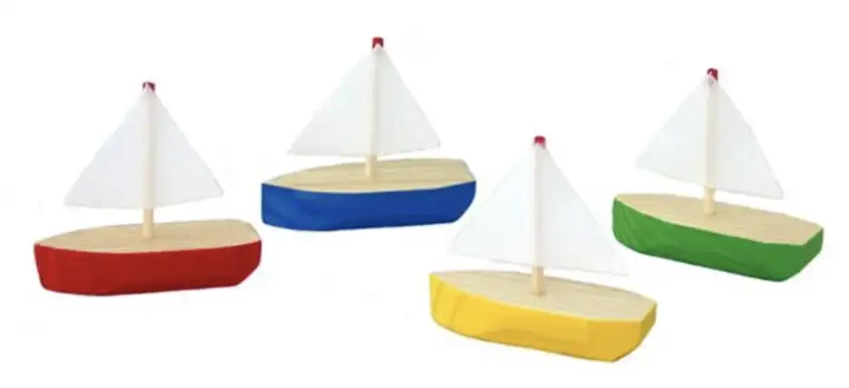Wooden glider sailboats