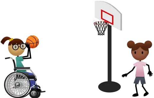 Lancer de basketball sur roues