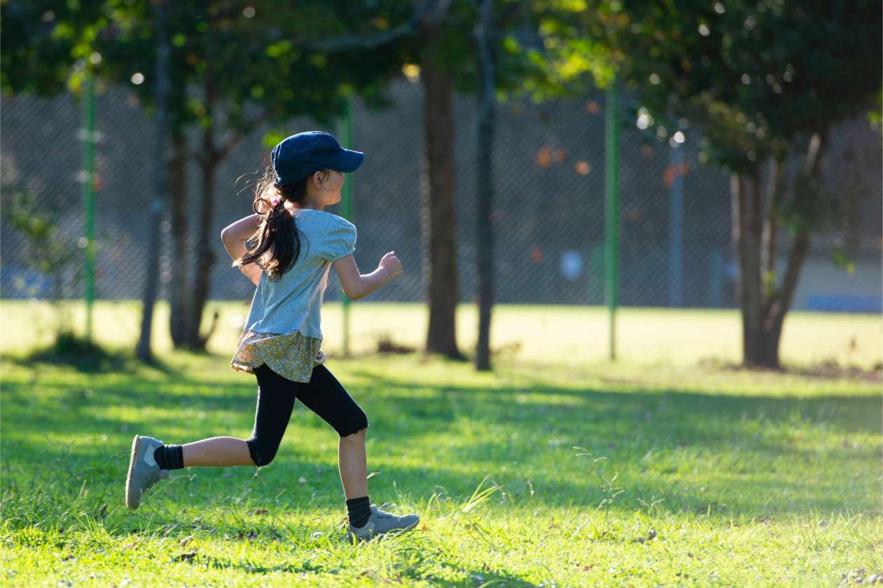 child running