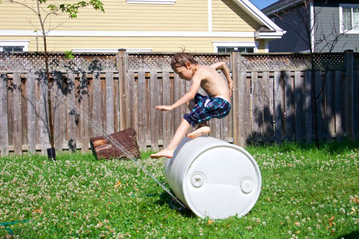 My kids’ favourite toy? An old plastic barrel. Seriously.
