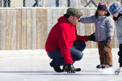 My family ventures onto the ice for a New Year’s Day skate