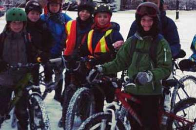 These Calgary kids don’t let winter stop them from biking to school